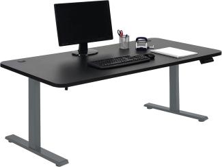 Schreibtisch HWC-D40, Computertisch, elektrisch höhenverstellbar 160x80cm 53kg MVG ~ schwarz, anthrazit-grau