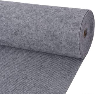 vidaXL Messeteppich Rillen 1,2x10 m Grau 287671