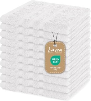 Lavea Seiftuch Elena, 30x30cm aus 100% Baumwolle, einzigartig weiche Seiftücher (Set, 10-St), ideal für die schonende Reinigung von Gesicht und Händen