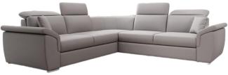Designer Sofa Fernando mit Schlaffunktion und Stauraum Stoff Beige