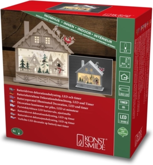 Konstsmide LED Holzsilhouette 3276-210 batteriebetrieben