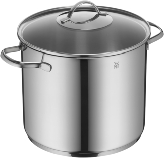 WMF Provence Plus Gemüse- Suppentopf Induktion 24cm, Glasdeckel, Kochtopf groß 8,8l, Cromargan Edelstahl poliert, unbeschichtet, backofengeeignet