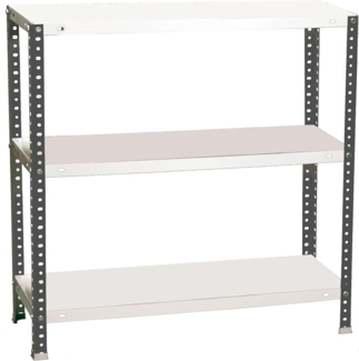 Simon Rack Schwerlastregal, 900 x 1000 x 400 mm, Bis 100 kg Belastbar, 3 Verstellbare Ablagen, Kellerregal, Lagerregal, Anthrazit/Weiss- Comfort