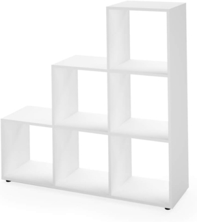 Vicco Treppenregal Weiß 105 x 107.5 cm