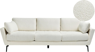 4-Sitzer Sofa Bouclé weiß NENOLA