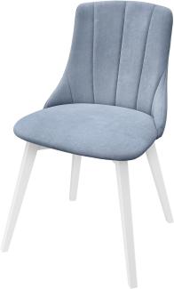 Gemütlicher Polstersessel graues Polster weiße Stuhlbeine V-90.71-60WP38Einzelstück