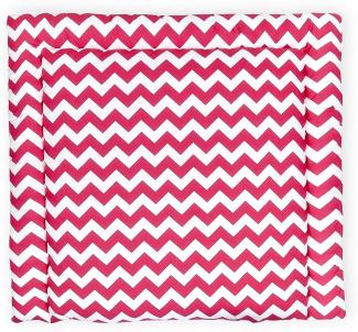 KraftKids Wickelauflage in Chevron magenta, Wickelunterlage 60x70 cm (BxT), Wickelkissen