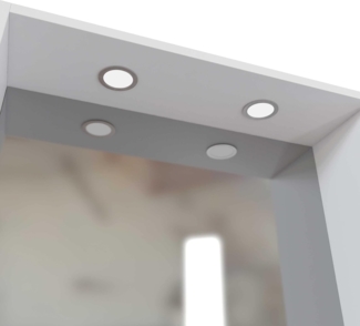 Bad-Set 5-tlg. 'Davos' Doppelwaschbecken, Wotan Eiche, mit LED-Spots, ohne Waschbecken