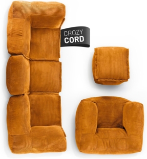 Lumaland Loungeset Modulares System Cord erweiterbar Indoor, Lounge abnehmbarer Bezug individuell kombinierbar waschbar