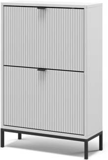 Vicco Schuhkipper Weiß 60 x 92 cm mit 2 Klappschubladen, Eliza