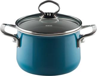 Riess Riess hoher Topf mit Deckel 2,0 16cm Aquamarin R0701010