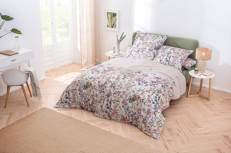 Estella Mako-Satin Bettwäsche 155x220 Tallulah Blumenwiese Schmetterling 7908-985