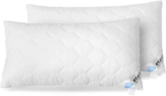 2 tlg Sparset etérea Microfaser Kopfkissen Frieda Komfort mit Reißverschluss 70x90 cm