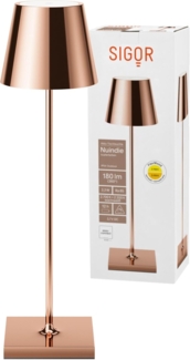 SIGOR LED Tischleuchte Akku-Tischleuchte, Dimmbar, 1 LED Platine, 2.700 K / 2.200 K