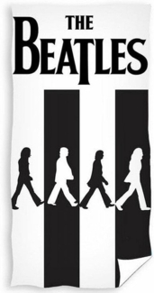 strandtuch The Beatles 140x70 cm Baumwolle weiß/schwarz