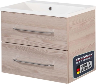 Fackelmann B.CLEVER Waschtisch 2-teilig, Gussmarmor 60 cm, Braun hell
