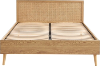 BAÏTA Doppelbett INES Rattan 140x190 cm Lattenrost inkl