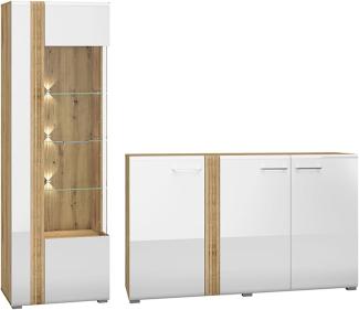 Wohnzimmer-Set ADAGIO Wohnwand 2-teilig Sideboard