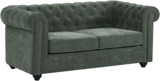 Vente-unique - 2-Sitzer-Sofa - Stoff - Grün - CHESTERFIELD