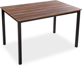 Versa Amaia Esstisch für Küche, Terrasse, Garten oder Esszimmer, Maßnahmen (H x L x B) 76 x 80 x 120 cm, Holz und Metall, Farbe: Schwarz
