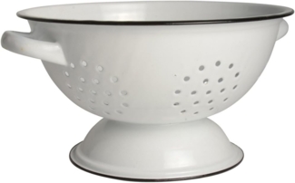 Ib Laursen - Sieb Emaille Weiß (0435-11) Küchensieb Nudelsieb Seiher Shabby