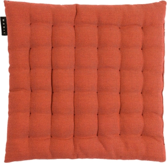 LINUM PEPPER Elegantes Sitzkissen 40x40 cm, 100% Baumwolle, Maschinenwaschbar, Rostorange