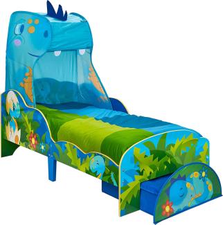 Worlds Apart Kinderbett mit Schublade Dinosaurier 142×77×138 cm Bunt