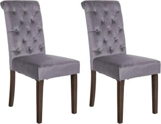 CLP Esszimmerstuhl LISBURN (2er Set), mit Lehne im Chesterfield Design