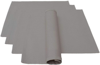 Lemos Home Platzset Tischset Platzdeckchen 4 Stück ca. 46x36 cm aus Baumwolle Viele Farben (Grau)