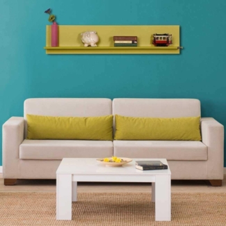 Stylish Green Wall Shelf, 120 x 25 x 20 cm | 100% Melamine Coated Particle Board, 16 mm Thick | Perfect for Modern Home Decor & Organization