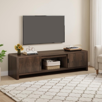 Fernsehschrank Lukkodso 150 x 40 x 40 cm Walnussoptik [en. casa]