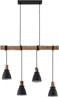 Lindby Hängeleuchte Trebale, Metall, Schwarz IP20, 4 x 8 W