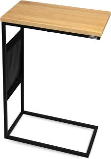 Beistelltisch - Eiche / Metall - 64 x 25 x 67cm