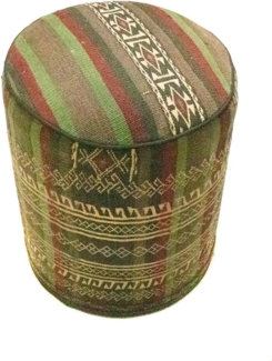 Sonderform,XS / 80 cm Ø Rund & kleiner,Mehrfarbig,Patchwork,Schurwolle,Afghanistan