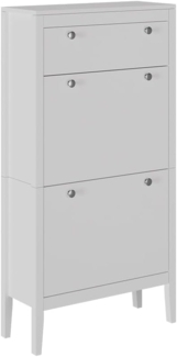 Vicco Schuhschrank Aron, Weiß, 60 x 115 cm