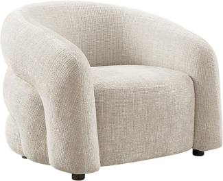 riess-ambiente Loungesessel VOGUE 95cm beige – Sessel mit Armlehnen, Chenillebezug, modern (Einzelartikel, 1-St), komfortabler Sessel mit weichem Bezug – ideal für stilvolle Wohnzimmer