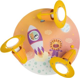 Elobra No. 137970 Deckenleuchte Rondell Little Astronauts Escape 3-flammig Orange