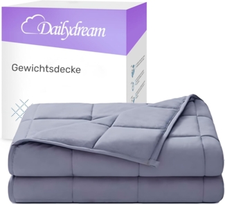 Dailydream Therapie Gewichtsdecke aus Baumwolle, 9,5Kg für Erwachsene, 155 x 200 cm, Grau