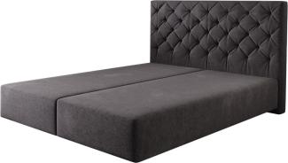 Boxspringgestell Dream-Great Mikrofaser Schwarz 160x200 cm