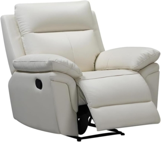 Vente-unique - Relaxsessel Fernsehsessel - Büffelleder - Elfenbein - PAKITA