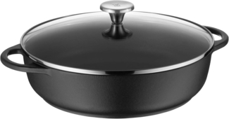 WMF Bauernpfanne Gusseisen 28cm mit Deckel Schmorpfanne