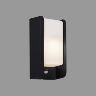 Außenwandleuchte, BOKS, 1 x E27/12W, mit IR-Sensor