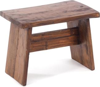 DESIGN DELIGHTS Hocker SITZBÄNKCHEN "SCHEMEL 40", Mahagoni, 31x40x25cm, Fußhocker, Farbe: