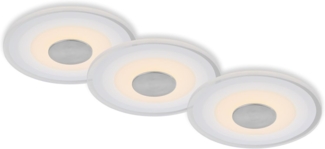Di-Ka LED Einbauleuchte Verre 3er Set alu Ø 12 cm 6W, warmweiß