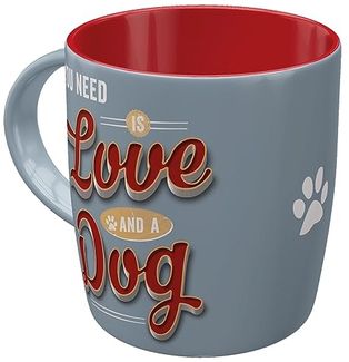 Nostalgic-Art Tasse Kaffeetasse - PfotenSchild - Love Dog