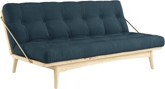 Karup Design Schlafsofa FOLK Gestell Natur, Matratze Petrol Blue