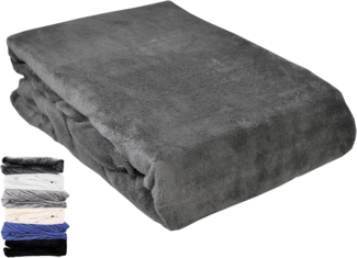 JACK Spannbettlaken Teddy Flausch Cashmere Touch Weiß Grau Anthrazit, Microfaser, Gummizug: Rundumgummizug, (1 Stück), Teddy Plüsch, kuschlig, weiche Oberfläche, superweicher Cashmere-Touch