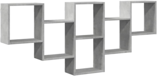 vidaXL Wandregal Betongrau 159x18x66 cm Holzwerkstoff 853302