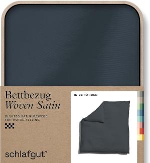 Schlafgut Woven Satin Bettwäsche|Bettbezug einzeln 200x200 cm| grey-deep