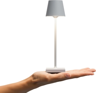SIGOR LED Tischleuchte Akku-Tischleuchte, Dimmbar, LED fest integriert, 2.700 K / 2.200 K